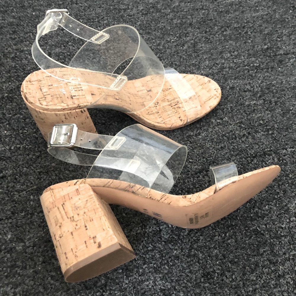 Mix no.6 3 inch stacked cork heeled sandals